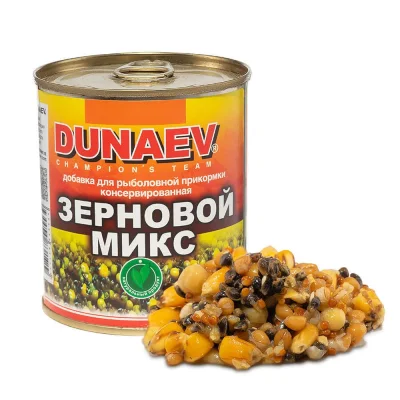 метал. банка) (Добавка для прикормки "Дунаев зерновой микс" 320мл (метал. банка) 